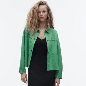Zara Faux Suede Short Jacket